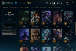 Prata 1 com 35 Champs e 6 Skins - League of Legends LOL