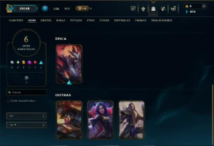 Prata 1 com 35 Champs e 6 Skins - League of Legends LOL