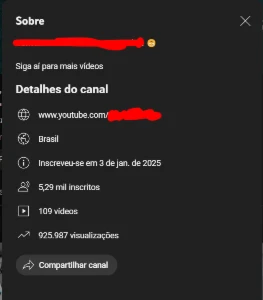 Conta Dark Youtube Com 5K E 1M De Views, Quase Monetizada - Redes Sociais