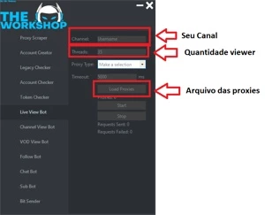 Bot de Viewer (Twitch.TV) - Redes Sociais