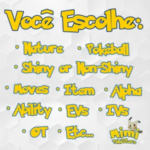 Qualquer Pokémon Customizado Shiny, 6IVs Alpha Legends Z-A - Outros