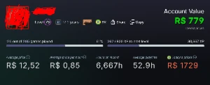 STEAM NÍVEL 73 - 175 JOGOS - 95 INSIGNIAS -12 ANOS - COM VAC