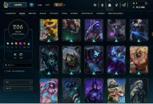 Conta lol com 206 skins - League of Legends