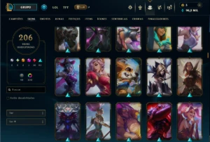 Conta lol com 206 skins - League of Legends