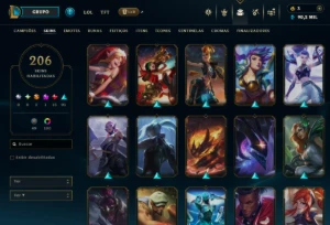 Conta lol com 206 skins - League of Legends