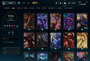 Conta lol com 206 skins - League of Legends