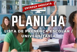 PLANILHA DE PRESENÇA ESCOLAR/UNIVERSITÁRIO