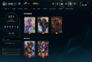Ouro 1 com TODOS os Champs e 227 Skins ( MID / JG / SUP ) - League of Legends LOL