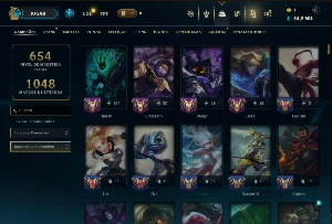 Ouro 1 com TODOS os Champs e 227 Skins ( MID / JG / SUP ) - League of Legends LOL