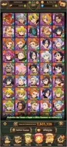 Conta Seven deadly Sins Grand Cross Global End Game