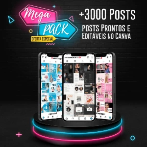 Pack com Mais de 3.000 Artes Editáveis para Canva - Outros