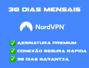 Nord VPN 30 Dias 1 Mês de Assinatura - Outros