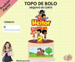 Arquivo De Corte - Topo De Bolo - 3 Palavrinhas