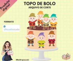 Arquivo De Corte - Topo De Bolo - 7 Anões