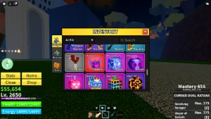 Conta com CDK, Dough despertada, Skull Guitar, fruta mítica - Roblox