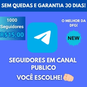 Seguidores em canal Publico - Escolha a quantidade!