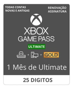  Xbox Gamepass Ultimate 1 Mes - código de 25 dígitos - Gift Cards