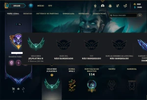 Conta Platina 2 com 55 Champs e 41 Skins + 2 Miticas - League of Legends LOL