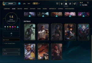 Platina 2 com 70 Champs e 14 Skins - League of Legends LOL