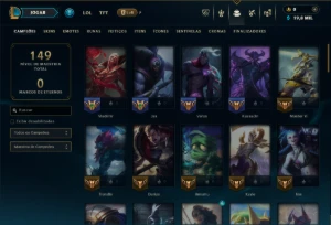 Platina 2 com 70 Champs e 14 Skins - League of Legends LOL