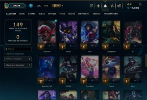 Platina 2 com 70 Champs e 14 Skins - League of Legends LOL