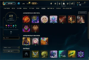 Ferro 3 com 50 Champs e 2 Skins + 12 Fragmentos - League of Legends LOL