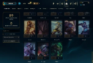 Ferro 3 com 50 Champs e 2 Skins + 12 Fragmentos - League of Legends LOL