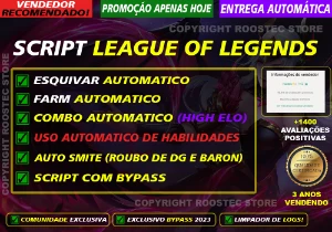 SCRIPT LOL  + CONTA INATIVA + ENTREGA AUTOMATICA - League of Legends