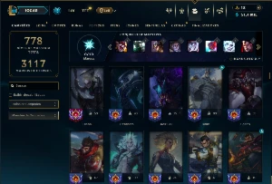 Ferro 4 com TODOS os champs e 239 Skins ( Nivel 925 ) - League of Legends LOL