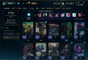 Ferro 4 com TODOS os champs e 239 Skins ( Nivel 925 ) - League of Legends LOL