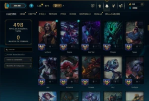Ferro 4 com 150 Champs e 65 Skins - League of Legends LOL