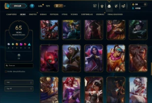 Ferro 4 com 150 Champs e 65 Skins - League of Legends LOL