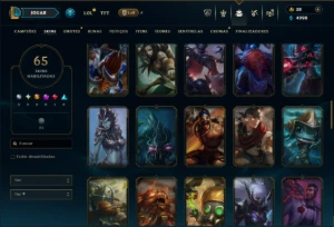 Ferro 4 com 150 Champs e 65 Skins - League of Legends LOL