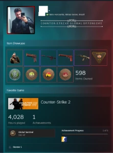 conta steam lvl 51 cs 2 4000 horas 24 medalhas +skins