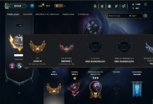 Ouro 2 com 115 Champs e 26 Skins +1380 RP