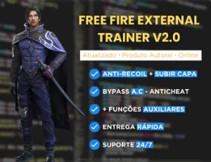 🎯 FREE FIRE EXTERNAL TRAINER (EMULADOR) | 100% INDETECTÁVEL