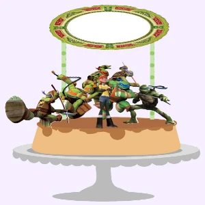 Arquivo de corte topo de bolo Tartarugas Ninjas - Serviços Digitais