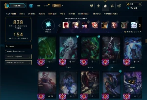 Diamante 3 com TODOS os Champs e 367 Skins (JG / MID / TOP) - League of Legends LOL