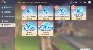 Ar60 Conta End Game Whale (27 Armas 5* + 36 Personagens 5*) - Genshin Impact