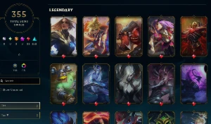 conta league of legends d4 355 skins LOL