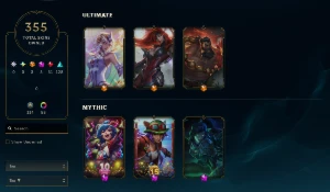 conta league of legends d4 355 skins LOL