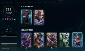 conta league of legends d4 355 skins LOL