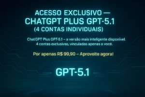 4 Contas Chatgpt Plus Exclusivas – 30 Dias De Assinatura