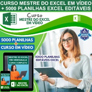 Curso Mestre do Excel + 5000 Planilhas Excel Editáveis - Courses and Programs