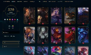 CONTA LOL FULL ACESSO | 370 SKINS| AHRI 60K E JHIN MITICO - League of Legends