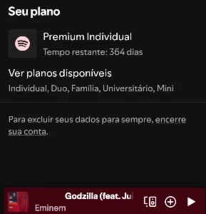 Conta Spotify - Premium