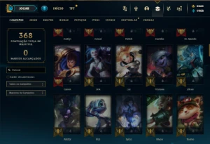 Unranked com 105 Champs e 63 Skins + 5200 RP - League of Legends LOL