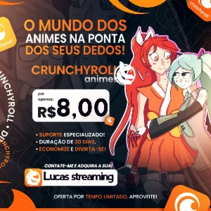 Crunchyroll – Tela Privada por Apenas R$8 (30 Dias) - Premium