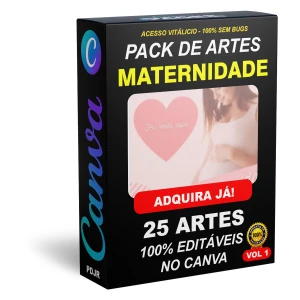 Pack Canva Maternidade - 45 Artes Editáveis