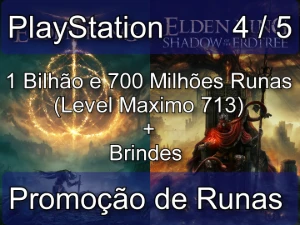 Elden Ring -1 Bilhão e 700 Milhões Runas + Brindes - Ps4/5